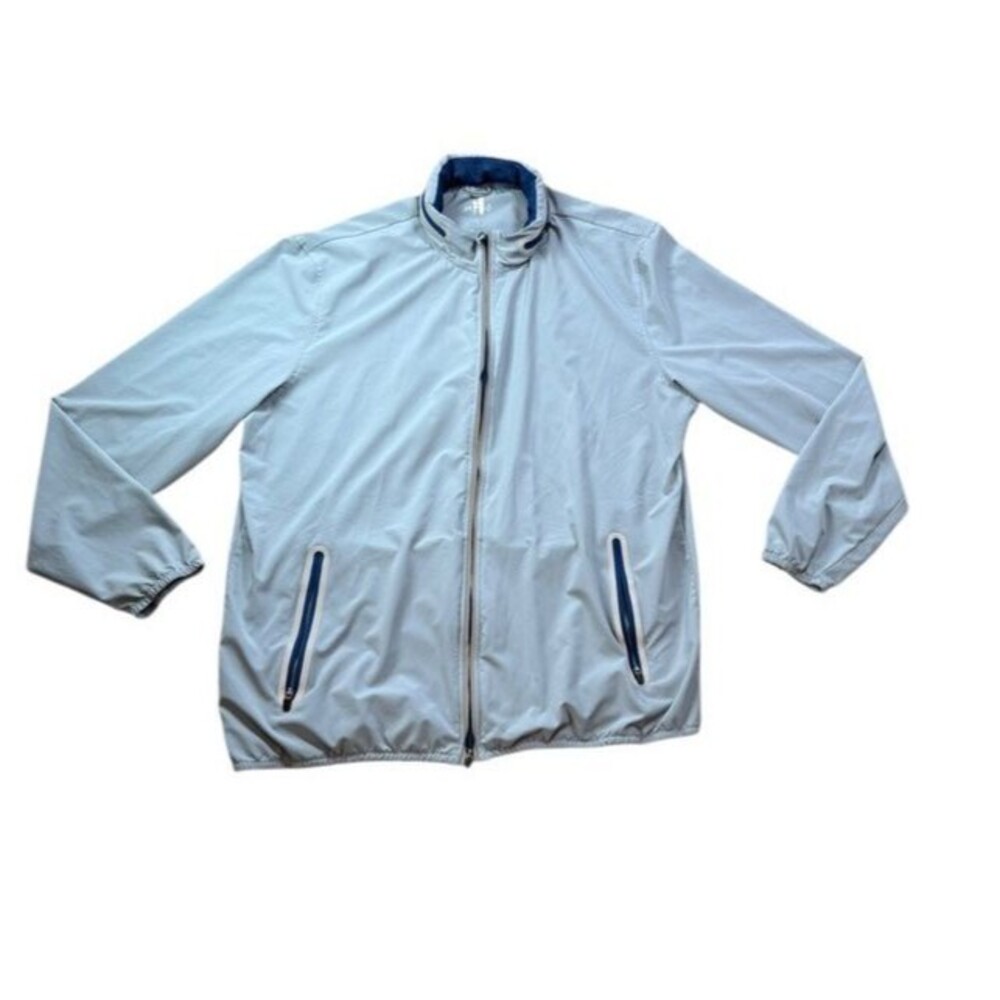Johnnie O Wheeler Jacket Mens Size Large Windbreaker Hooded Golf Lightweight